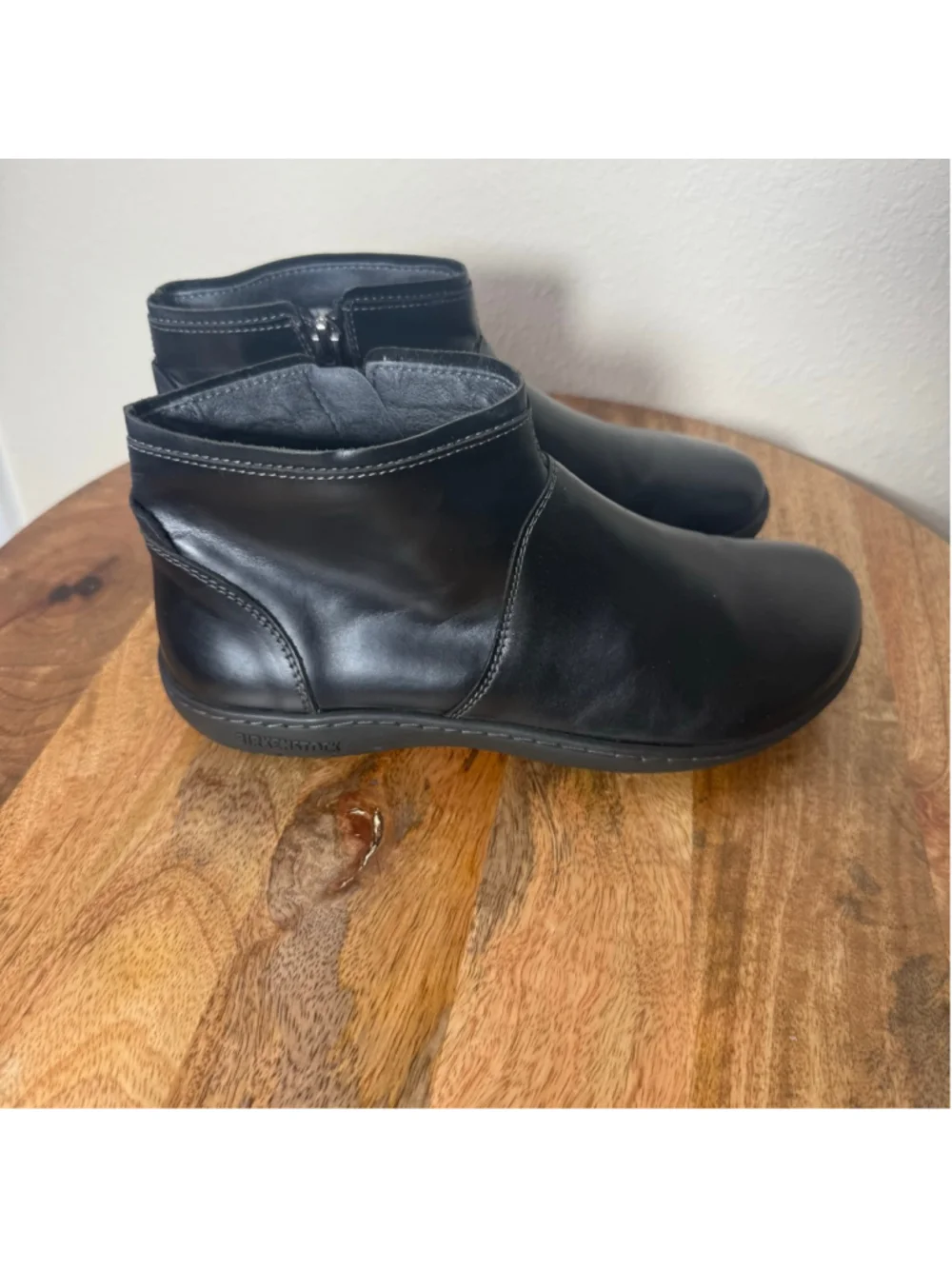 Women's Birkenstock Black Leather Ankle Boots & Booties Size 6